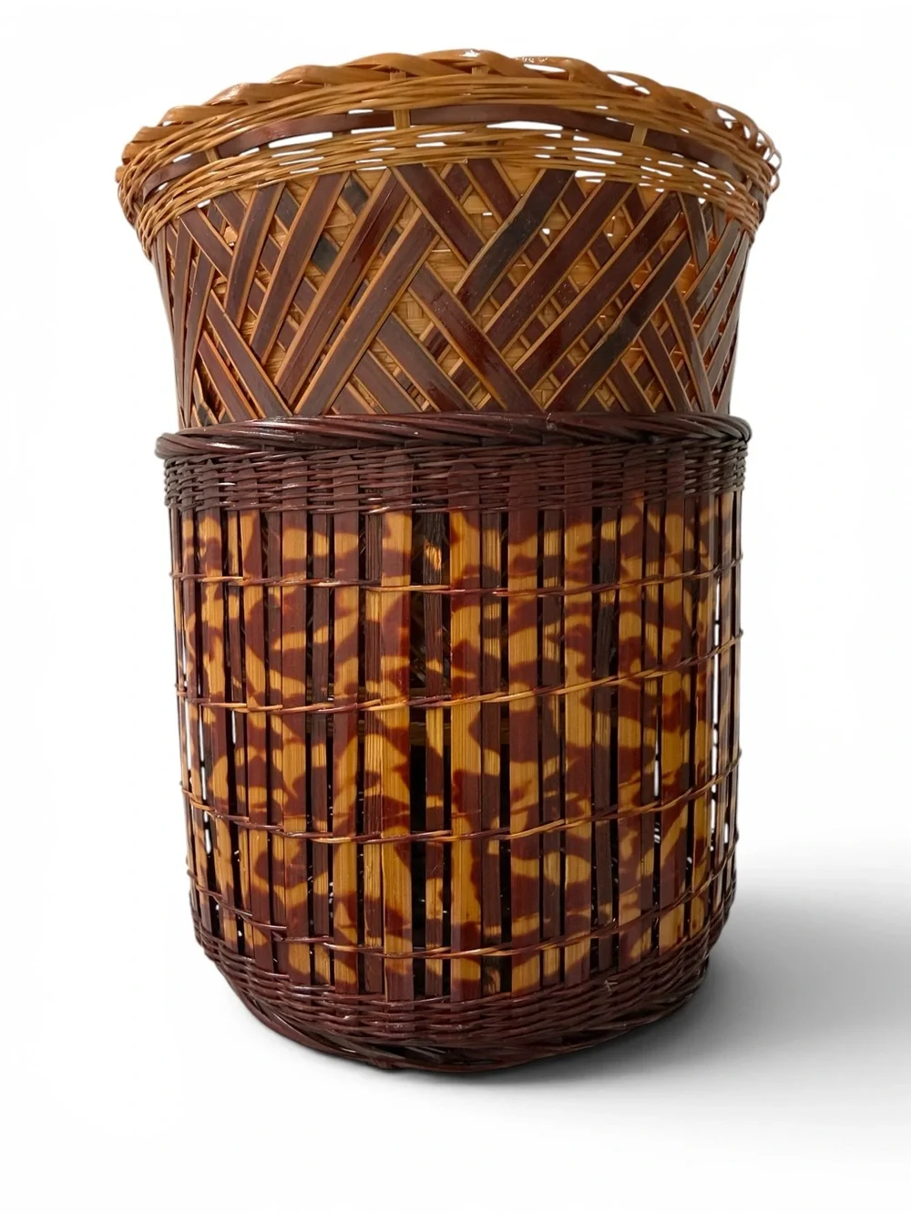 Vintage Woven Wicker Flower Pot Basket Holders